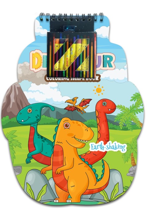 Dinosaur Colouring Shape Book